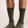 Chaussettes mi-hautes en laine mérinos