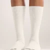Chaussettes mi-hautes en matière synthétique