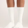 Chaussettes mi-hautes en matière synthétique