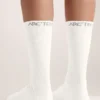 Chaussettes mi-hautes en matière synthétique