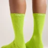 Chaussettes mi-hautes en matière synthétique