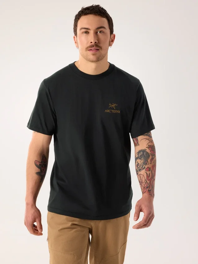 Chemise Kragg SL Cotton Bird Word à manches courtes pour homme