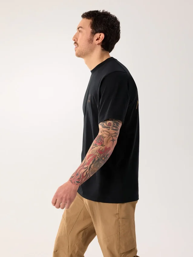 Chemise Kragg SL Cotton Bird Word à manches courtes pour homme