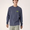 Chemise Kragg SL en coton « Bird Tile » à manches longues pour homme