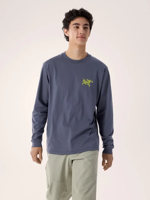 Chemise Kragg SL en coton « Bird Tile » à manches longues pour homme