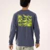 Chemise Kragg SL en coton « Bird Tile » à manches longues pour homme
