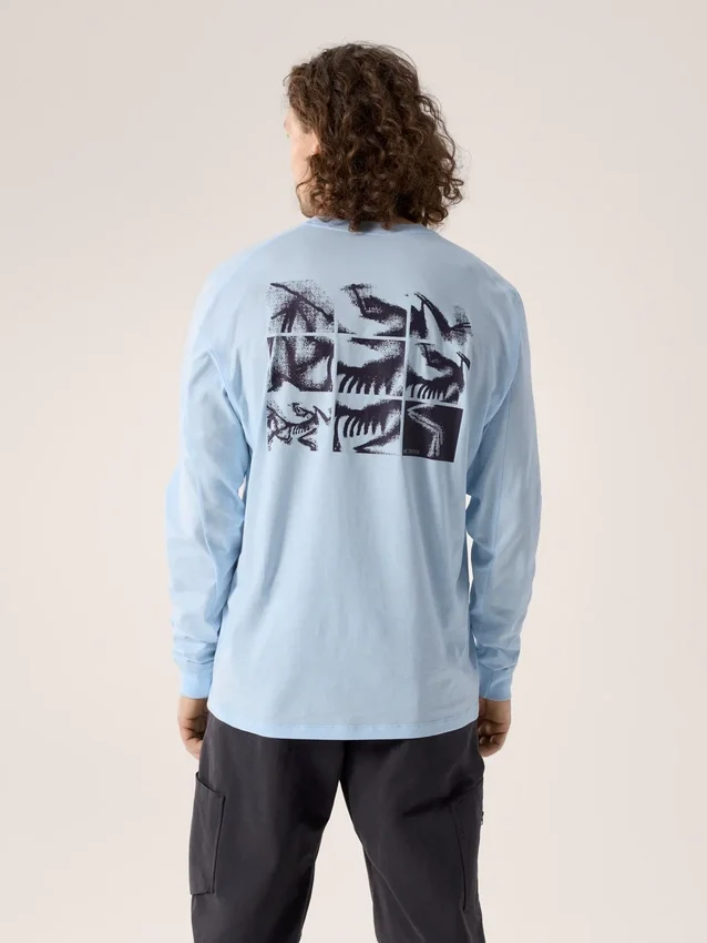 Chemise Kragg SL en coton « Bird Tile » à manches longues pour homme