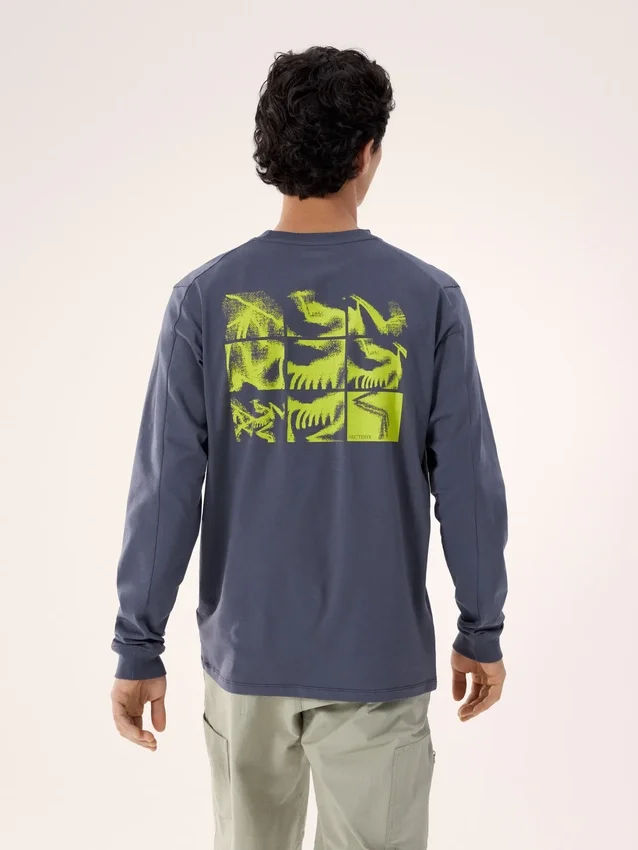 Chemise Kragg SL en coton « Bird Tile » à manches longues pour homme