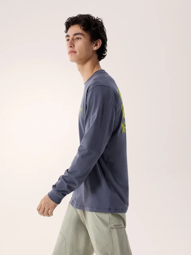 Chemise Kragg SL en coton « Bird Tile » à manches longues pour homme