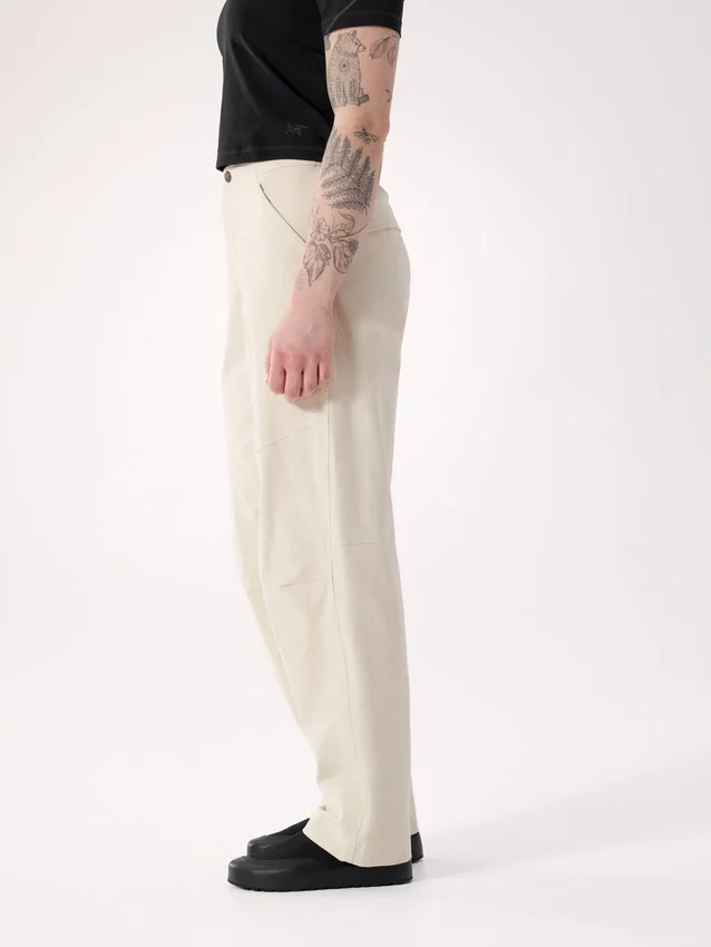 Pantalon Clarkia en coton à jambes larges pour femme
