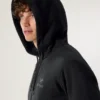 Polaire à capuche et fermeture éclair intégrale Emblem pour homme