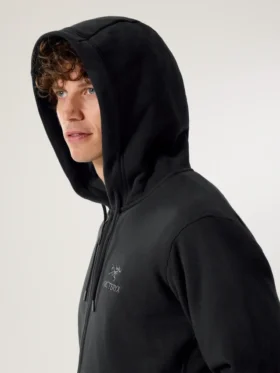 Polaire à capuche et fermeture éclair intégrale Emblem pour homme
