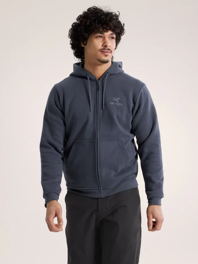 Polaires à capuche et fermeture éclair intégrale Emblem pour homme