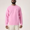 Pull à col rond en polaire Emblem pour homme