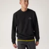 Pull à col rond en polaire Emblem pour homme