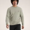 Pull à col rond en polaire Emblem pour homme