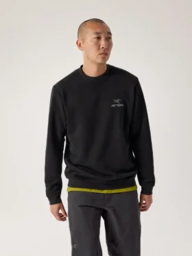 Pull à col rond en polaire Emblem pour homme
