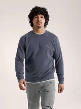Pull à col rond en polaire Emblem pour homme