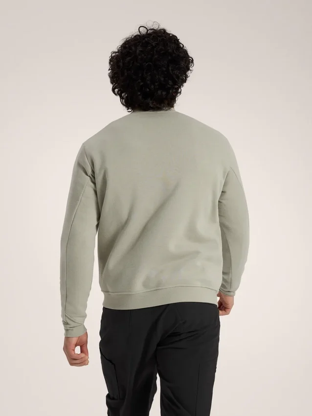 Pull à col rond en polaire Emblem pour homme