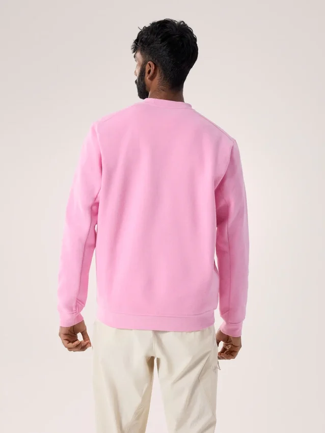 Pull à col rond en polaire Emblem pour homme