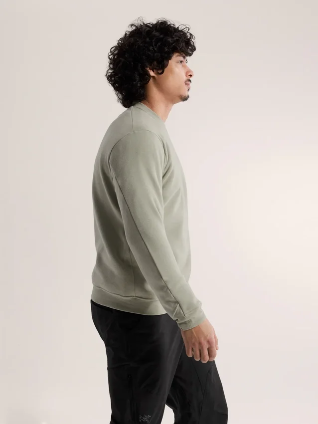 Pull à col rond en polaire Emblem pour homme