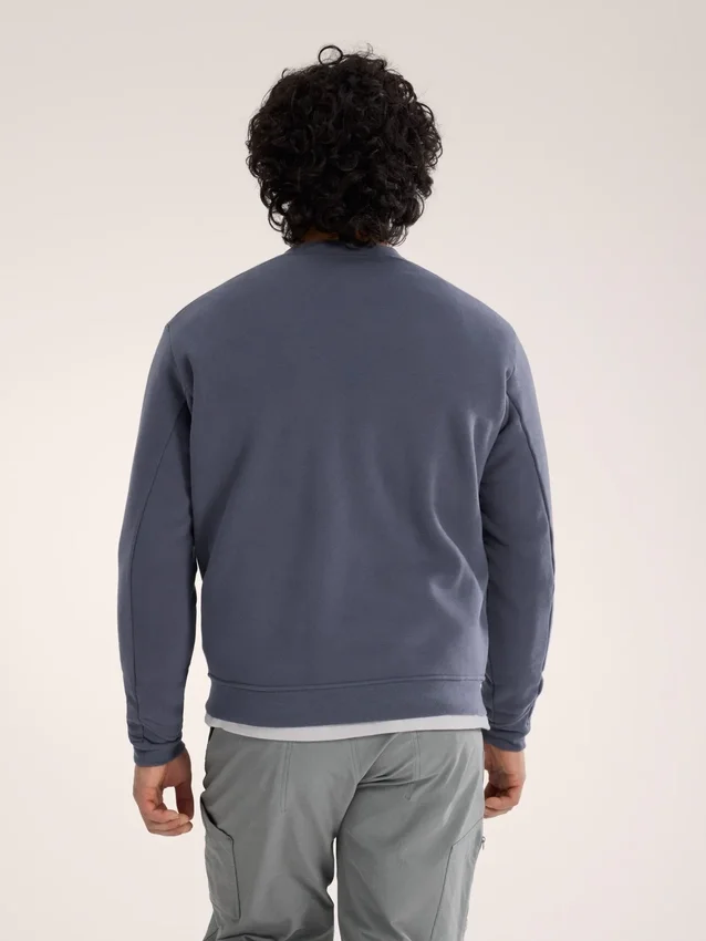Pull à col rond en polaire Emblem pour homme