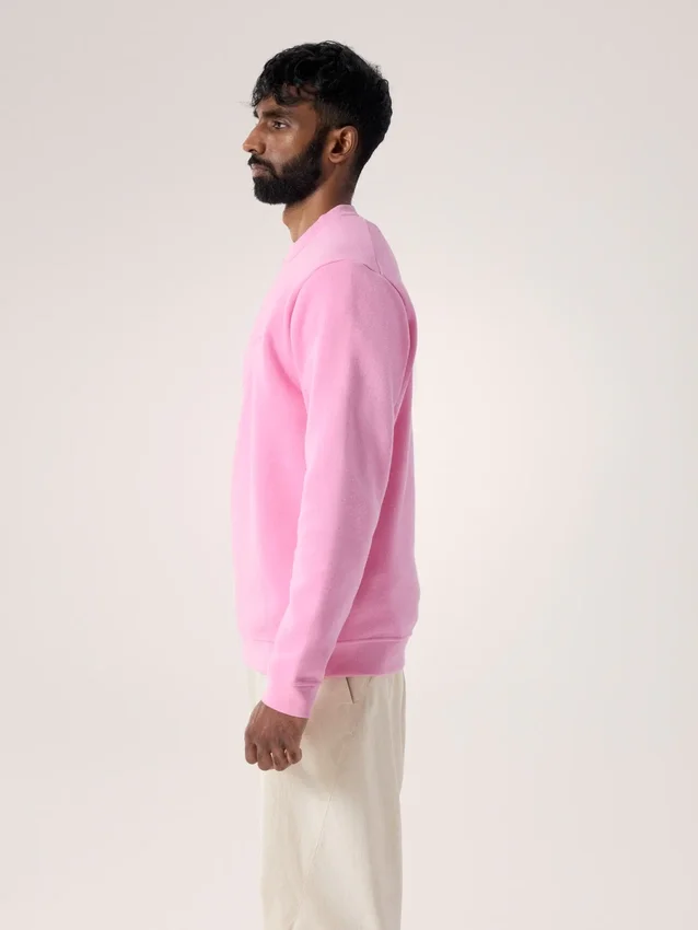 Pull à col rond en polaire Emblem pour homme