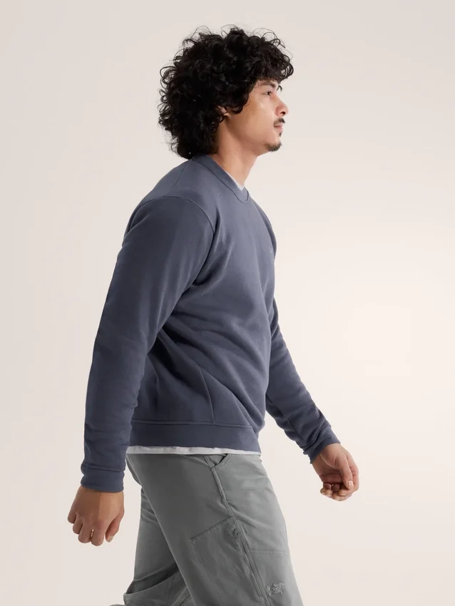 Pull à col rond en polaire Emblem pour homme