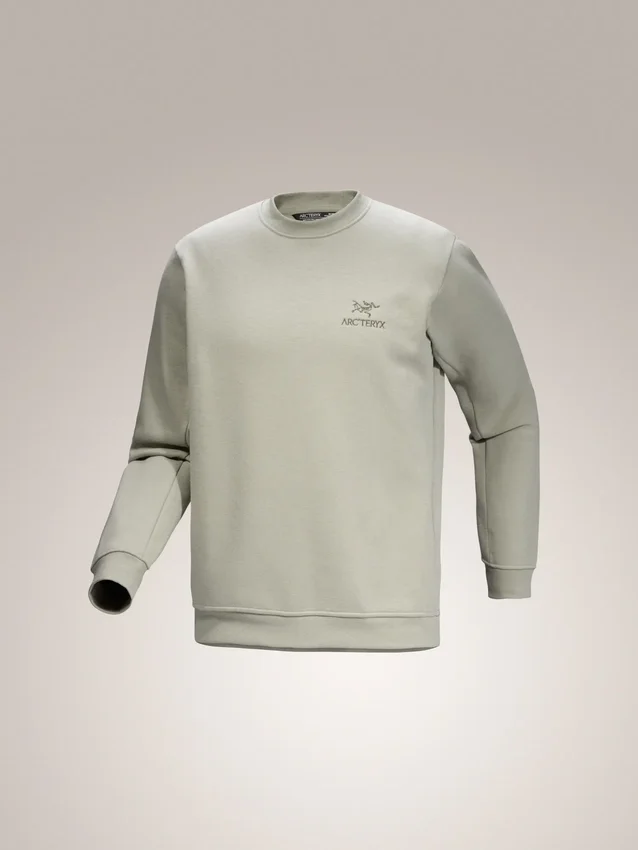 Pull à col rond en polaire Emblem pour homme
