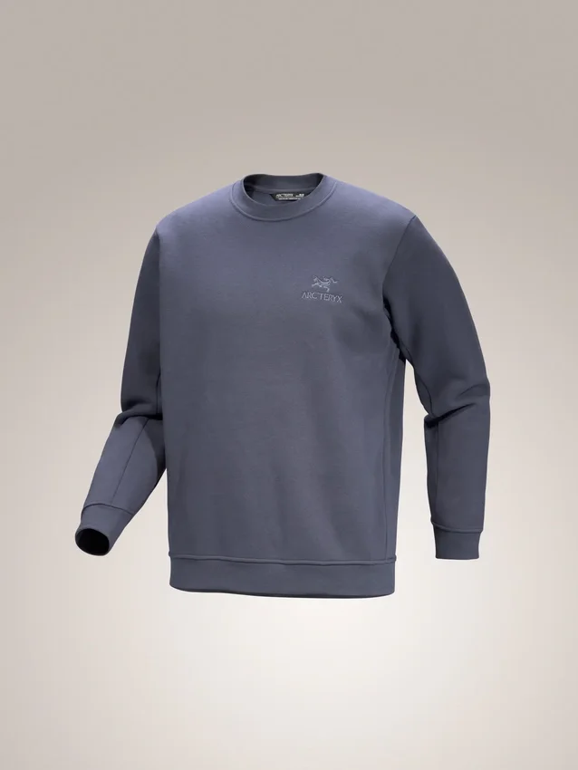 Pull à col rond en polaire Emblem pour homme