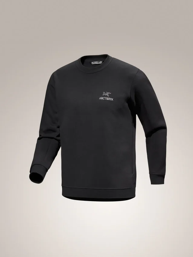 Pull à col rond en polaire Emblem pour homme