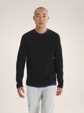 Pull à col rond Hallam en laine mérinos pour homme