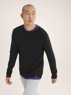 Pull à col rond Hallam en laine mérinos pour homme