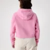 Sweat à capuche court zippé intégral Emblem Polaire pour femme