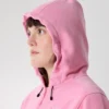 Sweat à capuche court zippé intégral Emblem Polaire pour femme