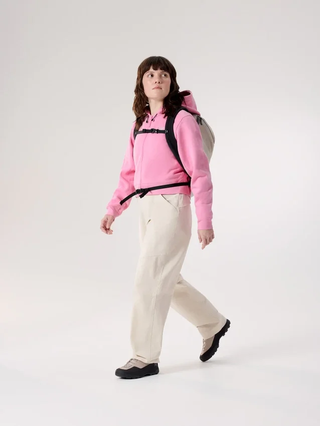 Sweat à capuche court zippé intégral Emblem Polaire pour femme