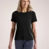 T-shirt à col rond en laine mérinos Lana SS pour femme