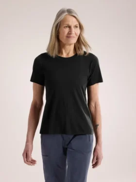 T-shirt à col rond en laine mérinos Lana SS pour femme