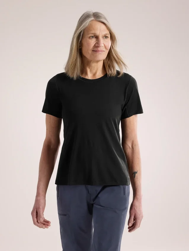 T-shirt à col rond en laine mérinos Lana SS pour femme