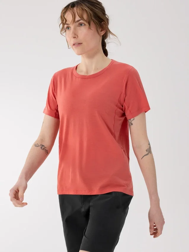T-shirt à col rond en laine mérinos Lana SS pour femme