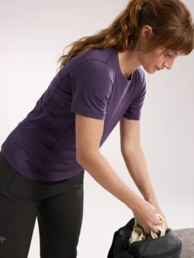 T-shirt à col rond en laine mérinos Lana SS pour femme