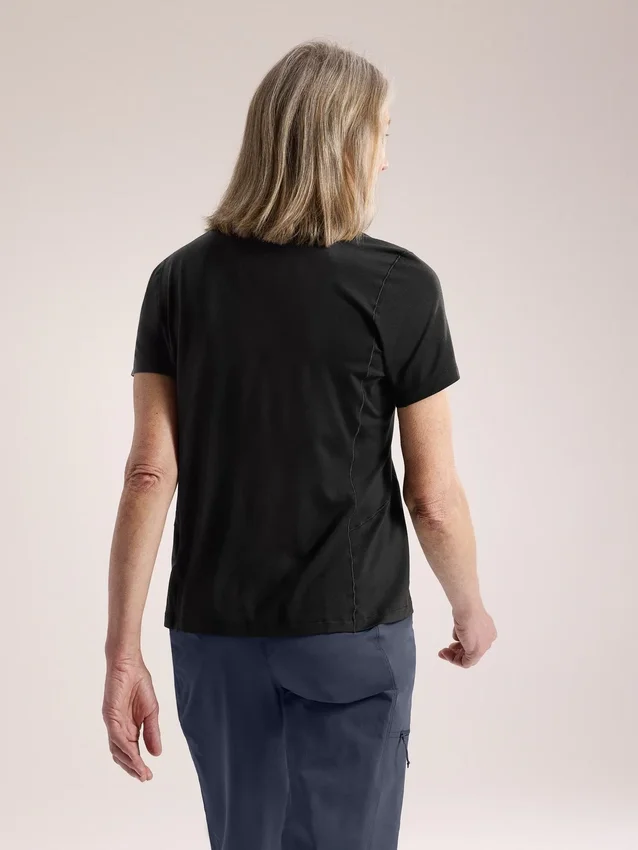 T-shirt à col rond en laine mérinos Lana SS pour femme