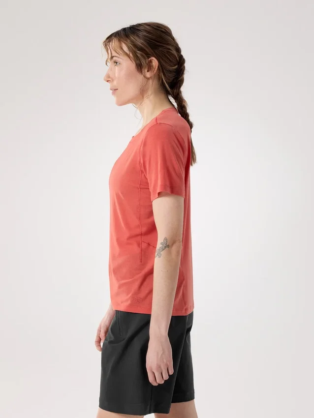 T-shirt à col rond en laine mérinos Lana SS pour femme