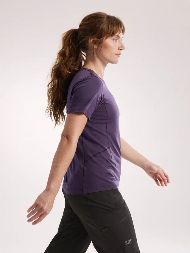 T-shirt à col rond en laine mérinos Lana SS pour femme