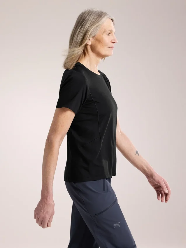 T-shirt à col rond en laine mérinos Lana SS pour femme