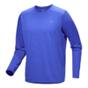 T-shirt à col rond et manches longues Cormac Crew « Blue »