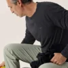 T-shirt à col rond et manches longues Cormac Crew pour homme