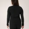 T-shirt à col rond et manches longues en laine mérinos Satoro pour femme