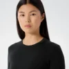 T-shirt à col rond et manches longues « Frame » pour femme