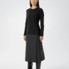 T-shirt à col rond et manches longues « Frame » pour femme